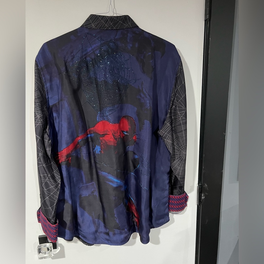 Robert Graham Limited Edition USA Flip Cuff Shirt 2XL WallCrawler NWT Silk
